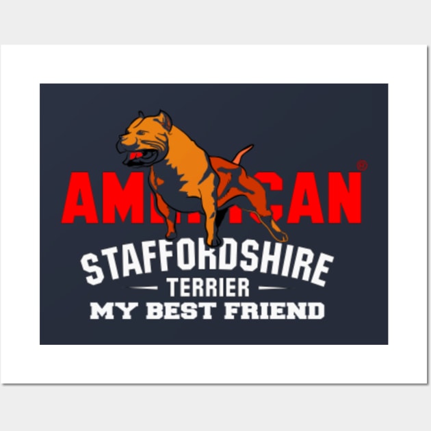 american staffordshire terrier my best friend Wall Art by comancha